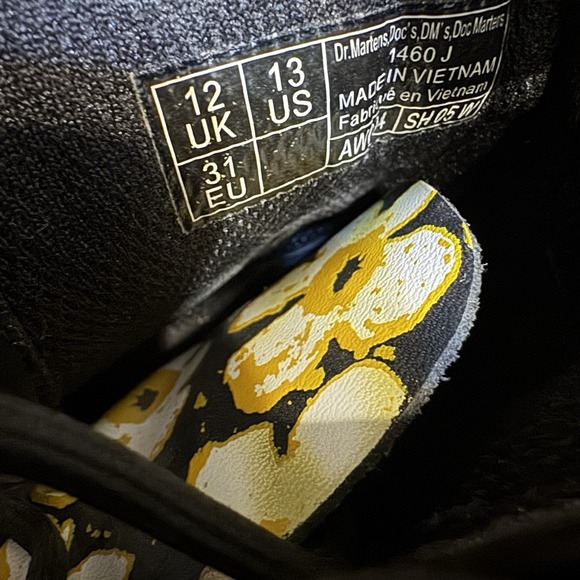 Dr. Martens Floral Mash Up 1460 Y Size 13 Youth Shoe Boots Excellent! - Picture 8 of 8